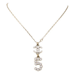 Chanel CC No. 5 Crystal Pendant Necklace